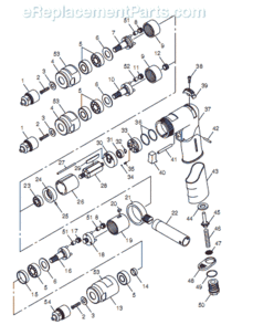 Part Location Diagram of CA146086 Chicago Pneumatic Screw-chuck Rh Thread
